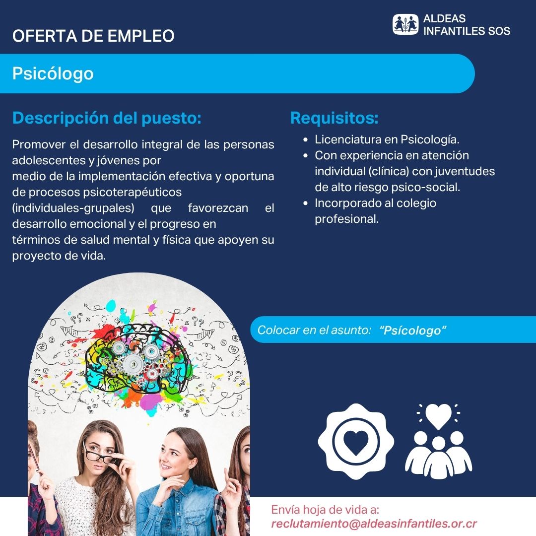 Oferta de empleo en Aldeas Infantiles SOS
