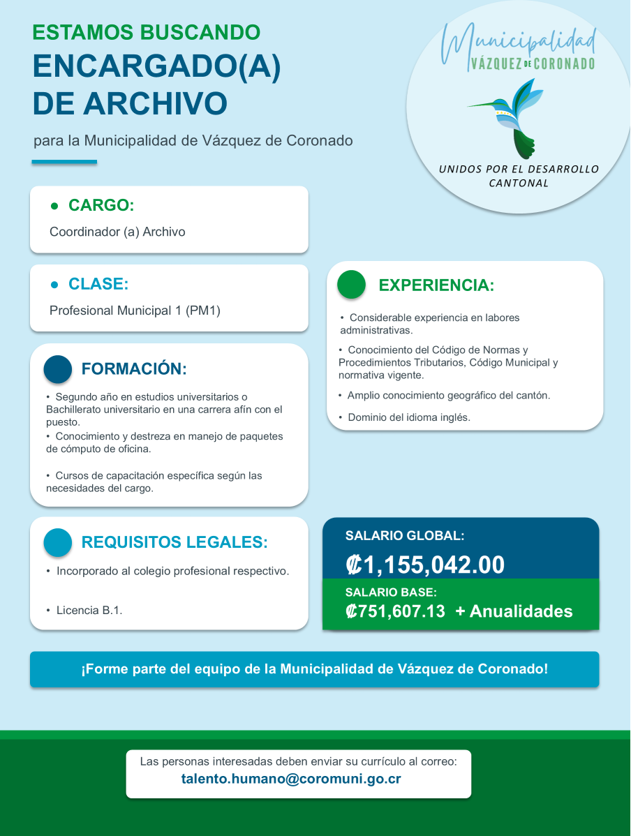 ENCARGADO(A) DE ARCHIVO