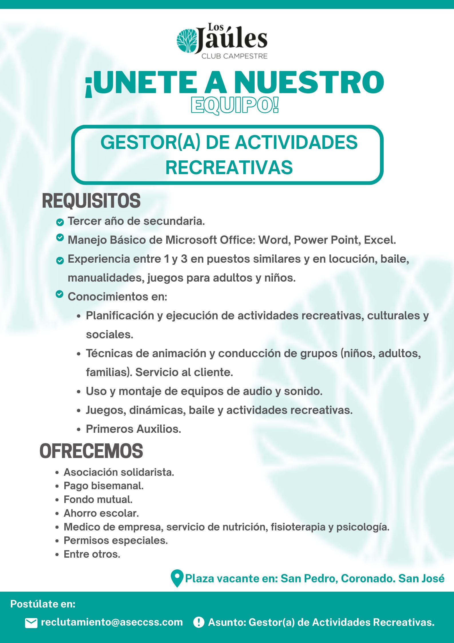 GESTOR ACTIVIDAES RECREATIVAS